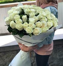 Букет 35 Белых роз #REPLACE_PRED# 40 лет октября